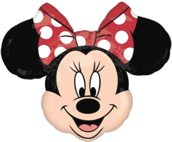 XXL Folienballon Figur - Minnie Mouse Kopf - ø cm